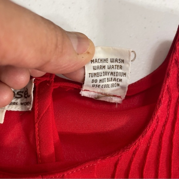 Fay's Closet vintage Red long sleeve blouse size 12. - Picture 8 of 9